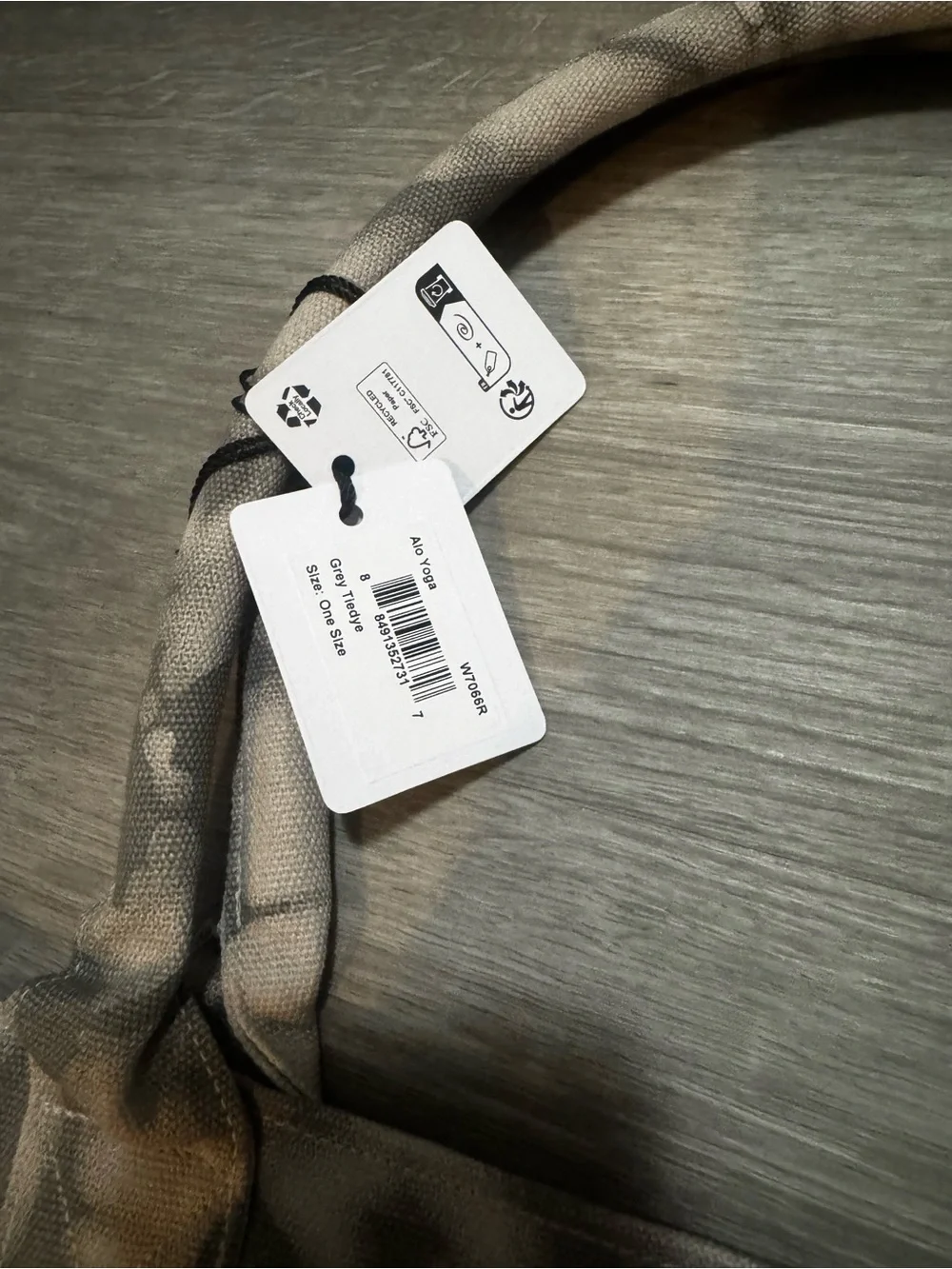 ALO Yoga Gray Tie-Dye Logo Tote